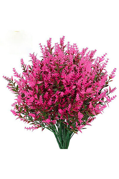 Choice3 زهور صناعية بلون أحمر وردي، نباتات بلاستيكية رخيصة، خزامى، عشب صناعي،...