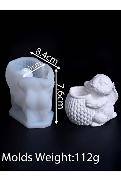 Choice قالب سيليكون لصنع حامل شموع على شكل أرنب عيد الفصح، سلة لطيفة مصنوعة ي...