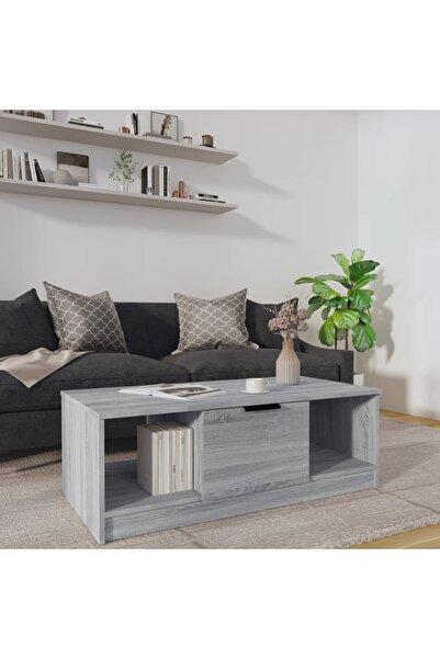 Concept Τραπεζάκι σαλονιού, γκρι sonoma, 102x50x36 εκ., επεξεργασμένο ξύλο