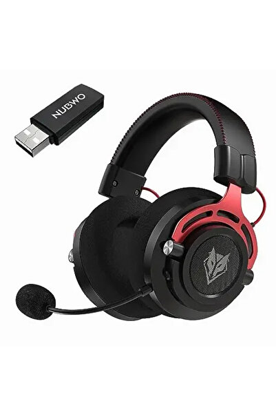 Choice سماعة ألعاب لاسلكية NUBWO G03 2.4G باللون الأحمر، متوافقة مع PS4 وPS5 ...