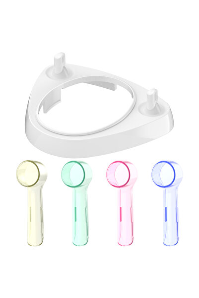 Choice حامل فرشاة أسنان كهربائية أبيض-4MC مع 4 أغطية رؤوس فرشاة قابلة لإعادة ...