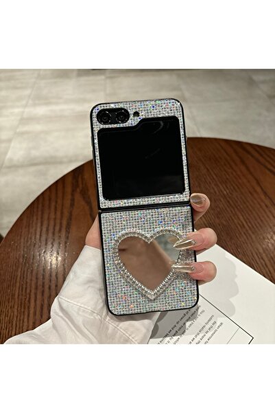 Choice8 غلاف هاتف فاخر أبيض لامع من جلد الصناعي TPU لهاتف Z Flip 7، متوافق مع...