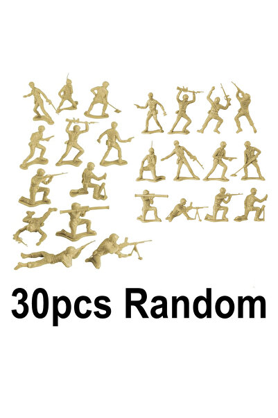choice2 30pcs yellow 30pcs Plastic Army Men Action Figures 12 Different Poses...