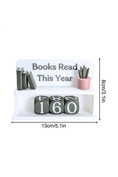 Choice White Books Read This Year Counter Bookish Track Shelf Ornament Books ...