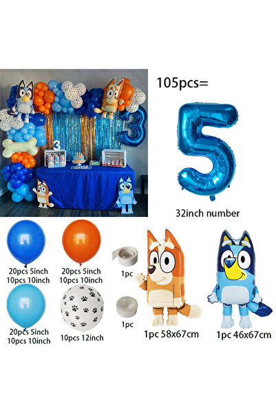 Choice9 كما هو موضح في الصورة، مجموعة بالونات بلووي الكرتونية المكونة من 105 ...