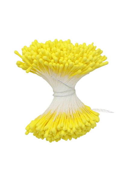 Choice6 400 قطعة من الزهور الاصطناعية الصفراء متعددة الألوان (2 مم) مع أسدية ...