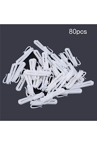 Choice3 80pcs 50/100PCS Curtain Hanging Hooks Adjustable hook Ring Window Whi...