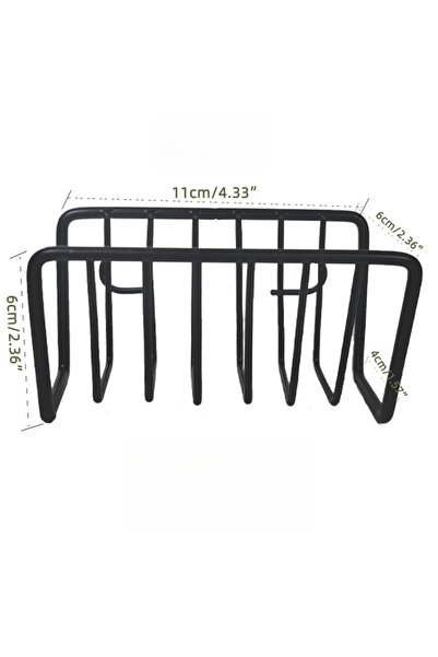 choice2 1PC Black 1PC Metal Sponge Rack with Suction Cups Sink Drain Storage ...