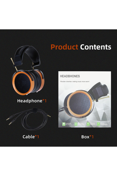 Choice سماعات رأس HD11 من هيلو ديجي، مكبر صوت 53 مم، سماعات رأس خشبية مفتوحة ...