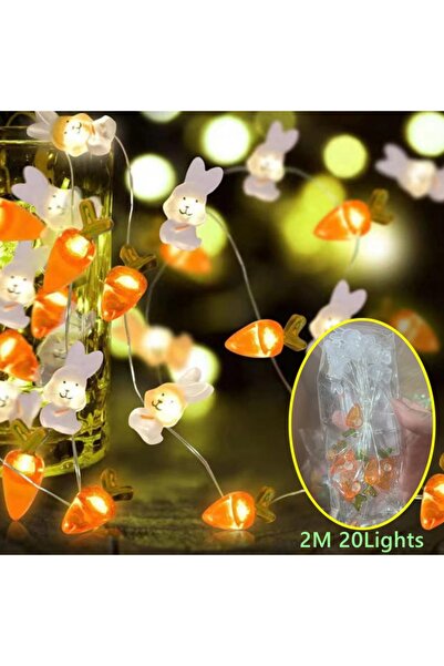 Choice 2M 2M LED Bunny Rabbit String Lights Easter Decoration Carrot Fairy Li...