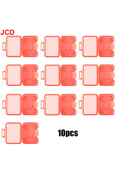 Choice1 علبة تخزين شفافة حمراء من JCD، 10 قطع، لجهاز نينتندو سويتش 2، محمولة،...