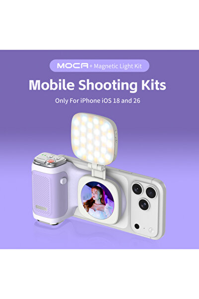 Choice مصباح تعبئة بنفسجي من كوميتوك، مساعد تصوير لكاميرا آيفون، جهاز تحكم عن...