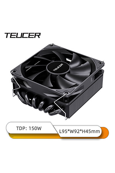 Choice1 بدون إضاءة RGB كما هو موضح، مبرد معالج TEUCER UT45 أسود - 6 أنابيب حر...