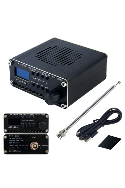Choice جهاز استقبال راديو كامل النطاق ATS-20+Si4732 مطور باللون الأسود، مزود ...