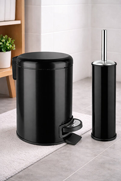 PNR HİJYEN ELİT SİYAH 3 LİTRE ÇÖP KOVASI VE KLOZET FIRÇASI TAKIM