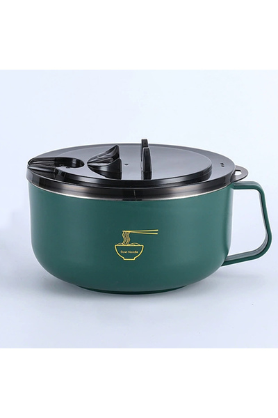 choice2 1300ML 304 Stainless Steel Ramen Bowl with Lid Heat Resistant Noodle ...