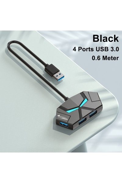 Choice3 Black 0.6m 7 Ports USB 3.0 HUB Type C Dking Station 5Gbps High Speed ...