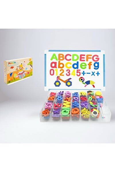 Universul Jucăriilor Educational Magnetic Puzzle Set with Letters, Numbers an...