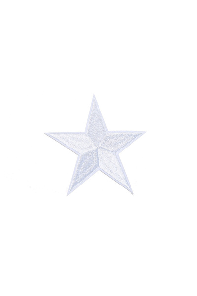 Choice رقعة نجمة بيضاء واحدة قابلة للكي، رقعة مطرّز لطيفة قابلة للكي أو الخيا...
