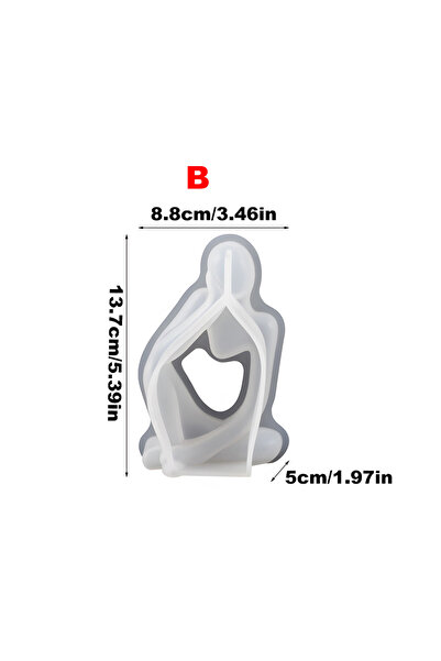 Choice1 قالب سيليكون ثلاثي الأبعاد على شكل صورة مفكر، قالب راتنج جبس، قالب زي...