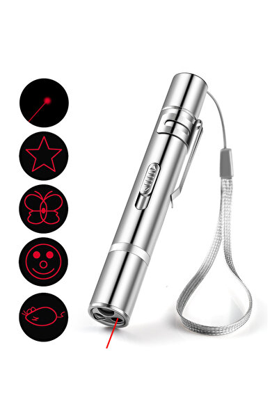 Choice مؤشر ليزر فضي للقطط مع 5 أنماط قابلة للتعديل، قابل لإعادة الشحن عبر من...