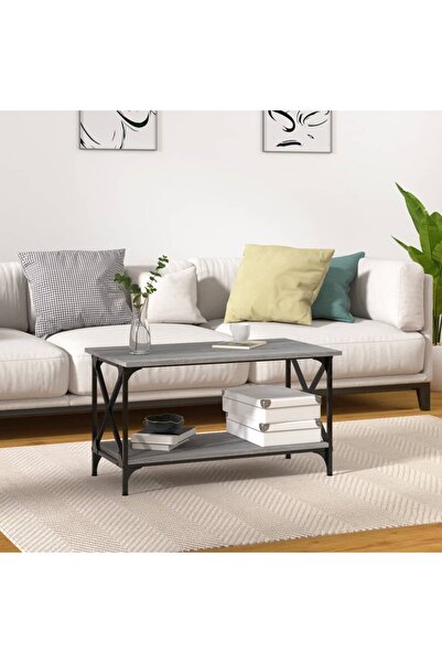 Concept Τραπεζάκι σαλονιού, γκρι sonoma, 80x45x45 εκ., επεξεργασμένο ξύλο και...