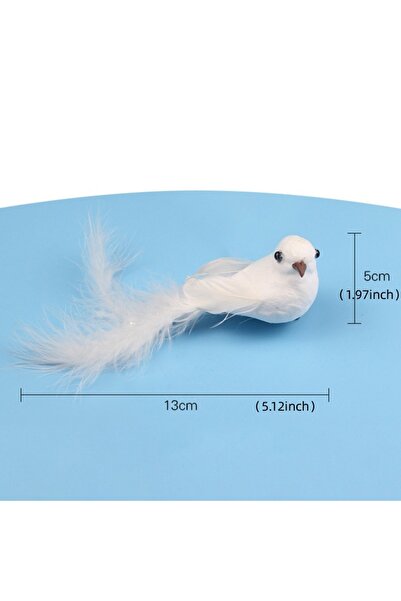 Choice حمام أبيض مزخرف مزيف، ريش أبيض من الفوم الصناعي، زينة زفاف، ديكور منزل...