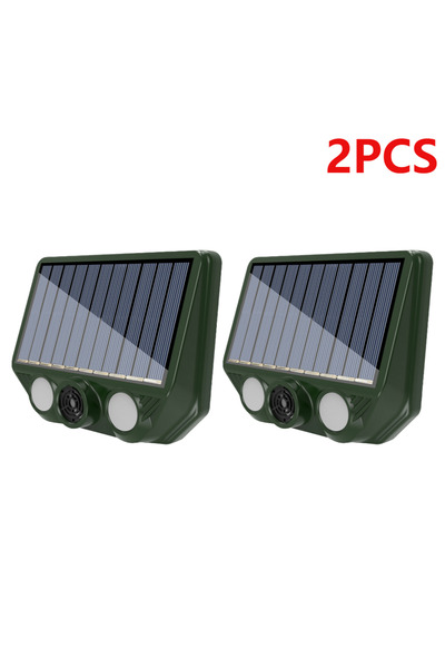 Choice1 جهاز طارد الحيوانات بالطاقة الشمسية من ALLOYSEED، قطعتان، يعمل بالموج...