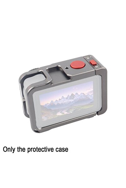 Choice silver Metal Rabbit Cage for DJI Action 6 Aluminum Alloy Horizontal an...