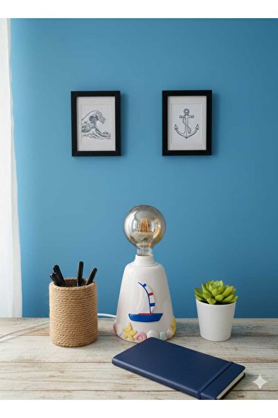 Ceresshop Handmade Marine Themed Ceramic Floor Lamp – Marine Decorative Lamps...