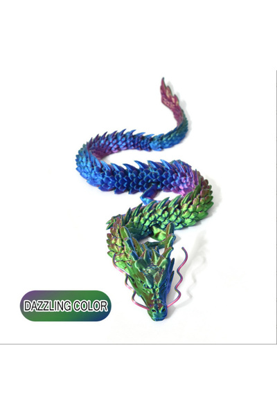 Choice5 تمثال تنين ثلاثي الأبعاد عملاق بطول 60 سم وألوان زاهية - مثالي لتزيين...