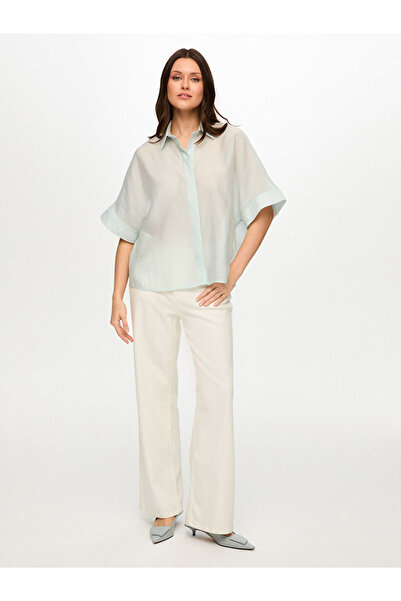 Faik Sönmez Gizli Patlı Kısa Kol Liyoselli Gömlek S26GML040