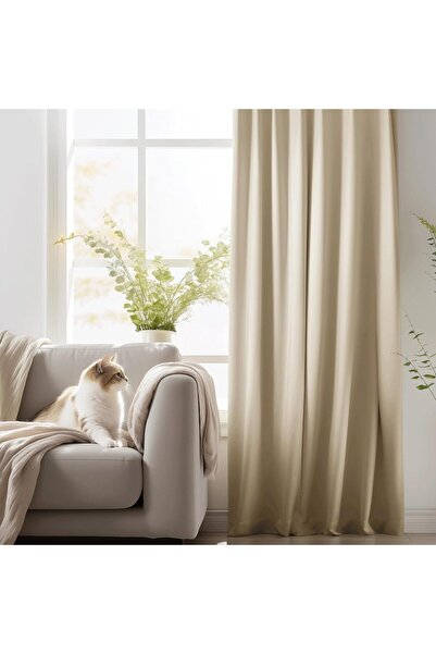 Choice3 ستائر تعتيم ثابتة الطيات، مقاس 132×244 سم، لون بيج، قطعة واحدة أو قطع...