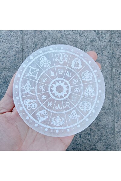 Choice قطعة واحدة من السيلينيت الطبيعي، مناسبة لـ 12 برجًا (الحمل، الثور، الج...