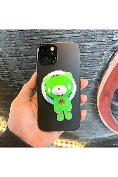 Choice1 حامل هاتف ثلاثي الأبعاد بتصميم دب عنيف بحلقة مغناطيسية، حامل حيوان لط...