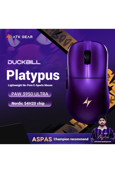 choice2 purple New ATK DUCKBILL Ultra Gaming Mouse Lightweight Wireless E-spo...