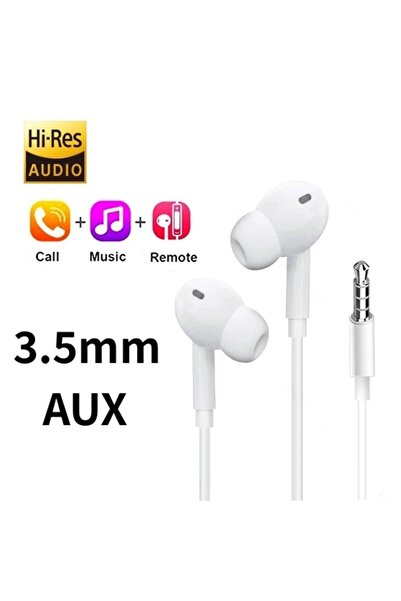 Choice3 سماعة أذن بيضاء بأسلاك داخلية، صوت ستيريو عالي الدقة، ميكروفون، مقبس ...