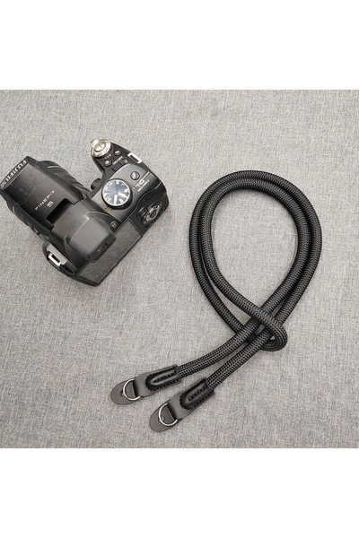 Choice1 حزام رقبة للكاميرا من النايلون الأسود - قطعة واحدة، مزود بآلية تحرير ...