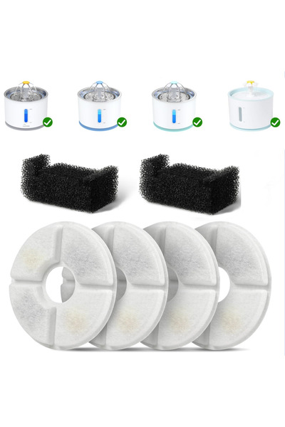 choice2 فلتر بديل لنافورة مياه القطط بقطر 12.7 سم - 4 فلاتر - فلتران إسفنجيان...