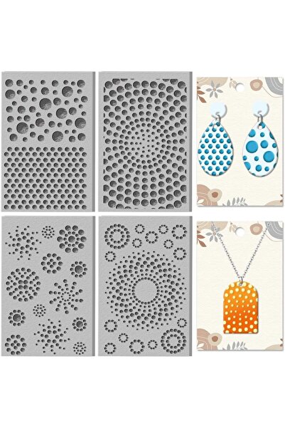 Choice AECH010-02900، 4 قطع من ورق الطين البوليمري منقّط منقطة، حصيرة بنمط طي...