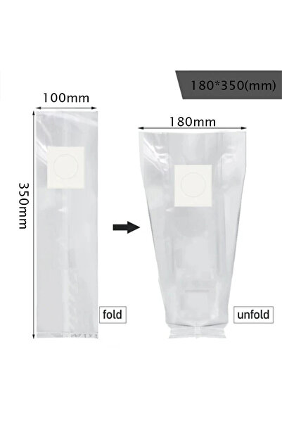 Choice3 10 أكياس من البولي بروبيلين لزراعة الفطر، أبعادها 180×350×0.06 مم، مز...