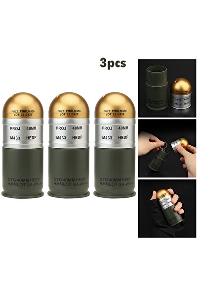 Choice مجموعة قنابل يدوية وهمية من طراز M433 HEDP عيار 40 ملم، مكونة من 3 قطع...