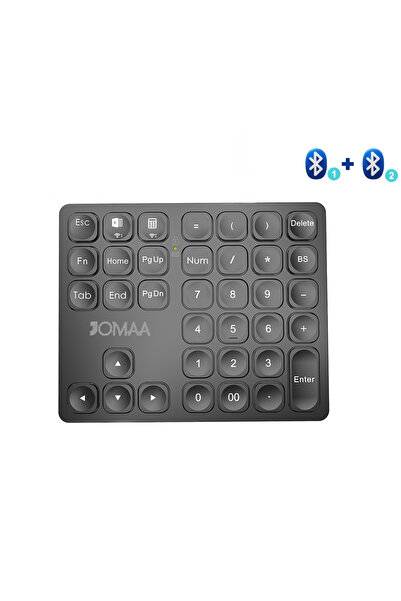 Choice لوحة مفاتيح رقمية لاسلكية ثنائية بلوتوث محمولة سوداء اللون بتصميم صامت...