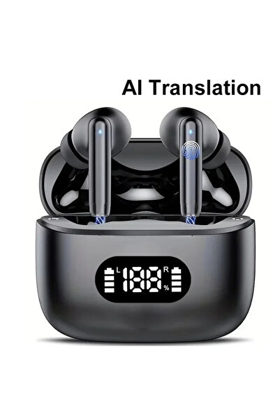 Choice سماعات أذن لاسلكية UYUXIO TWS سوداء اللون، تدعم الترجمة الفورية، مزودة...