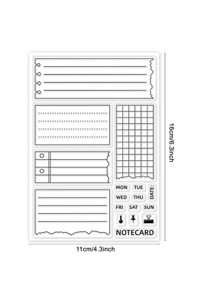 Choice4 AECH06-04120 مجموعة طوابع سيليكون شفافة للدفتر، 5 قطع من قوالب دفاتر ...