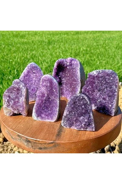 Choice مجموعة من أحجار الجمشت الطبيعية بوزن 200-300 غرام، قطعة عرض كريستالية ...