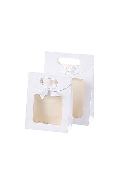 Choice7 16PCS 20x14x7cm white 8/16 reusable hand-held flip-top gift bags, sui...