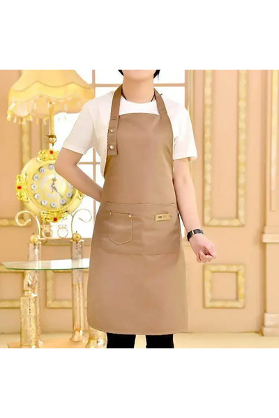 choice2 مريلة طهي جديدة من khaiki، بلون نقي، مناسبة للطهاة والنادلين والمقاهي...