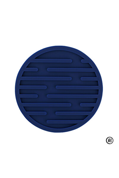 Choice1 قواعد أكواب سيليكون زرقاء داكنة مقاس 10 سم، دائرية ومقاومة للحرارة، م...