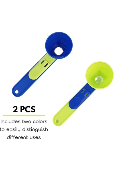 Choice مغرفتان قياس 2 في 1 مع قمع، مغرفة قياس للقهوة والبروتين (قطعتان)